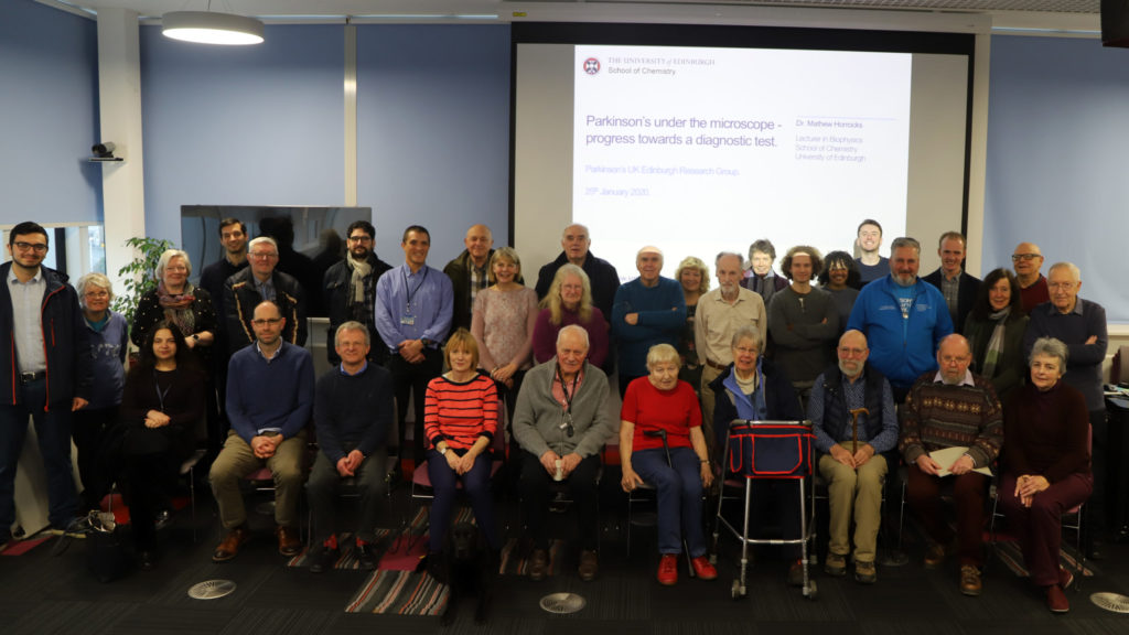Photo of Mathew and ERIG members taken after his talk
