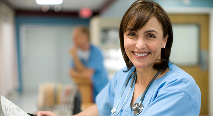 Nurse smiling